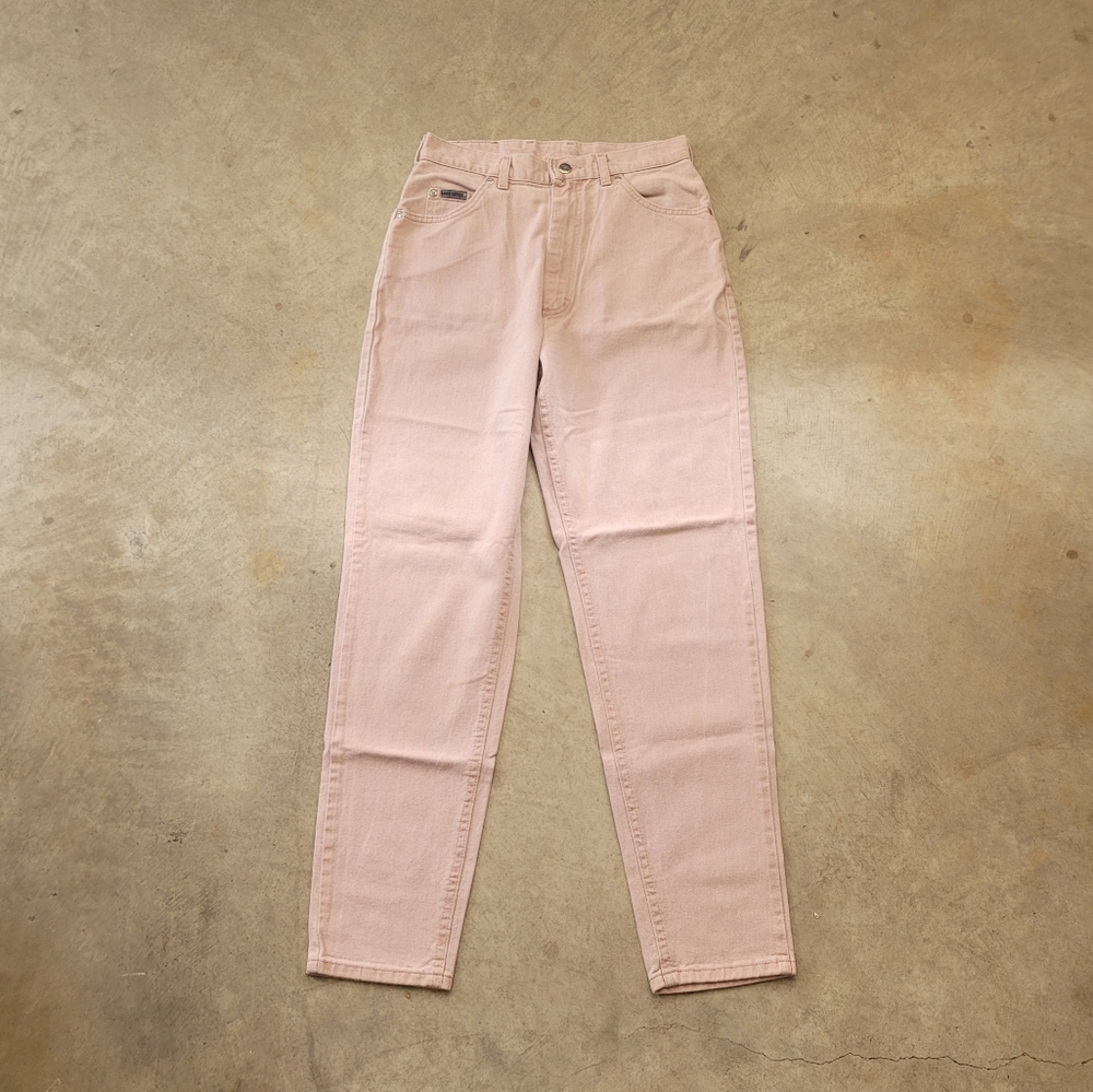 Vintage Lee Riveted Pale Pink High Rise Mom Jeans